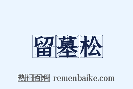 留墓松是什么意思的图片